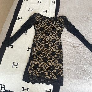 Arden B lace overlay stretchy cocktail dress